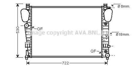 Радиатор охлаждения двигателя MB S220 320-400CDI 420-600i AC+/- AVA AVA COOLING MSA2309 (фото 1)