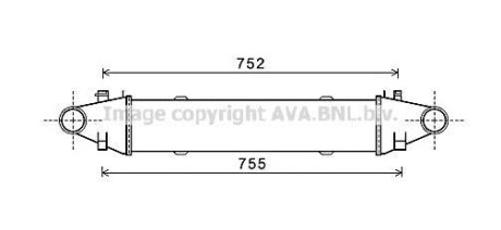 AVA DB Інтеркулер W204 C180/350CDI 07- AVA COOLING MSA4525