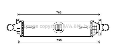 AVA DB Інтеркулер W176/246 1.6/2.2CDI 12- AVA COOLING MSA4658