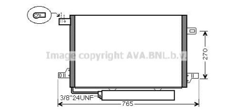 Радіатор кондиціонера MERCEDES A-CLASS W169/B-CLASS W245 (AVA) AVA COOLING MSA5579D