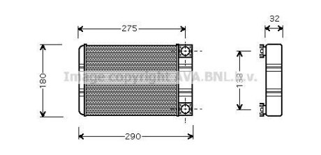 Радіатор обігрівача салону MB C203 00>07 AVA AVA COOLING MSA6312