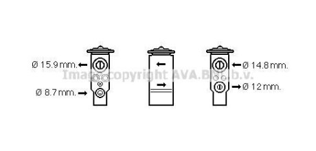 Клапан розширювання AVA COOLING MT1253