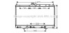 Радіатор охолодження двигуна Mitsubishi Lancer 1,6i 2,0i 03>07 AT AC+/- AVA AVA COOLING MT2214 (фото 1)