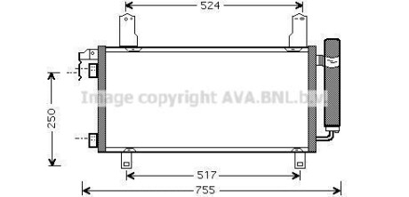 Конденсор кондиціонера MAZDA 6 ALL 02-08 (AVA) AVA COOLING MZ5157D