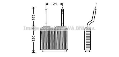 Радіатор обігрівача ASTRA F/VECTRA A/CALIBRA (Ava) AVA COOLING OL6132