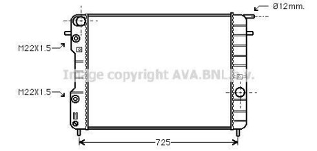 AVA OPEL Радіатор охолодження Omega B 2.0/3.0 AVA COOLING OLA2248