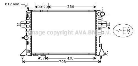 Радіатор охолодження двигуна Opel Astra G Zafira A 2,0d 2,2d AVA AVA COOLING OLA2329