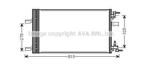 Радиатор кондиционера Chevrolet Cruze Orlando 09> AVA AVA COOLING OLA5499D