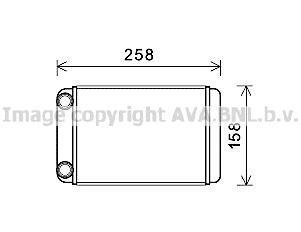 Радіатор обігрівача салону Opel Astra J (10-), Zafira C (11-) AVA AVA COOLING OLA6677