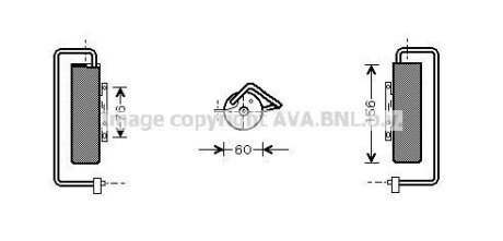 Осушувач кондиціонера Opel Vectra C 02>08 AVA AVA COOLING OLD335 (фото 1)