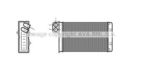 Радіатор обігрівача PEUG605/CITR XM ALL 89-00 (Ava) AVA COOLING PE6015