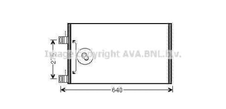 Радіатор кондиціонера MB Citan (13-)/Renault Kangoo II (08-) AVA AVA COOLING RTA5444