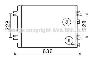 Радіатор кондиціонера Renault Logan I 1,4-1,6i 04>10 AVA AVA COOLING RTA5467D (фото 1)