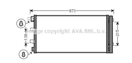 Радиатор кондиционера Renault Master (10-)/Opel Movano (10-) 2.3 CDTI AVA COOLING RTA5475D