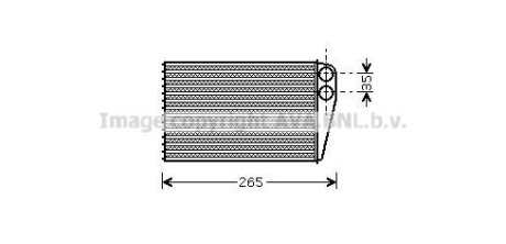 Радіатор обігрівача салону Renault Megane II Scenic II 02>07 AVA AVA COOLING RTA6354