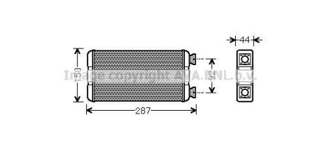 Радіатор обігрівача салону Renault Master II Opel Movano I AVA AVA COOLING RTA6457