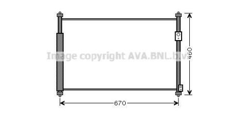 Радіатор кондиціонера Suzuki Grand Vitara (05-) 2,0i 2,4i AVA AVA COOLING SZ5108D