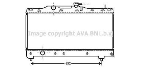 AVA TOYOTA Радіатор охолодження Carina E 1.6/1.8 92- AVA COOLING TO2141 (фото 1)