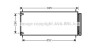 Радиатор кондиционера Toyota Auris (07-), Corolla (07-), Verso (09-) 2.0D, 2.2D AVA COOLING TO5406D (фото 1)
