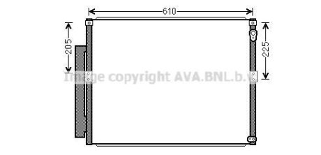 Радіатор кондиціонера Toyota LC120 Prado 3,0d 4,0i 03>09 AVA AVA COOLING TO5634D