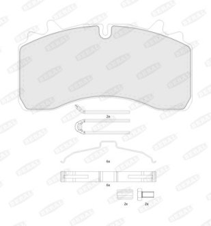 Комплект гальмівних колодок BERAL BCV29162TK