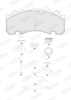 Комплект гальмівних колодок BERAL BCV29265TK