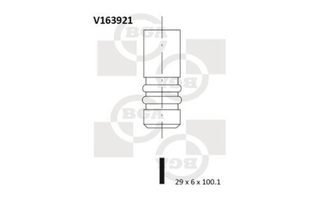 Клапан випуск BMW 3 (E46/E90/E91/E92)/5 (E60/E61) 2.0 01-12 BGA V163921