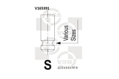 Клапан двигуна BGA V165391