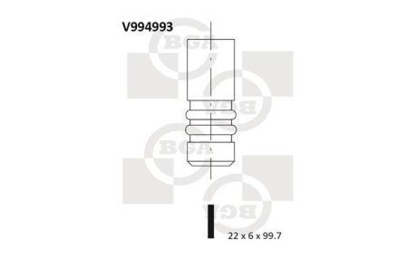 Клапан двигуна BGA V994993