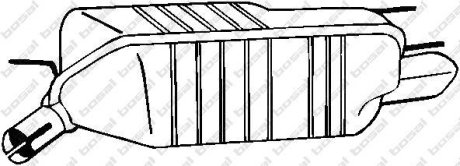 Глушник, алюм. сталь, задн. частина OPEL CALIBRA 2.0i (00/94 - 07/97) (185-403) BOSAL 185403