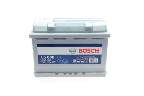 Акумулятор 12В/75Аг/650А/18,91кг BOSCH 0 092 L50 080