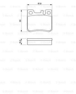 Гальмівні колодки дискові BOSCH 0986424358 (фото 1)