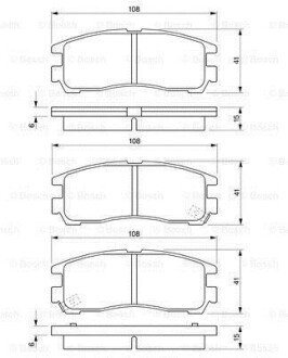 Гальмівні колодки задн.OPEL Sintra 96- (з ABS) BOSCH 0986424467