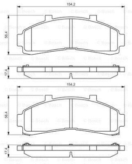 FORD колодки гальмівні передні EXPLORER 4.0 V6 93- BOSCH 0986424656