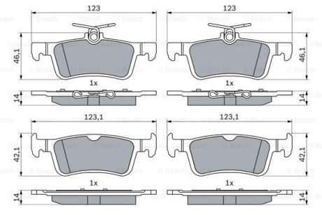 Гальмівні колодки дискові BOSCH 0986424866