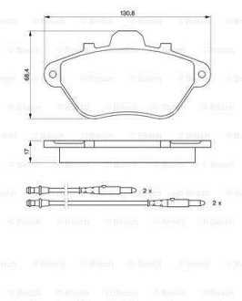 Гальмівні колодки дискові BOSCH 0986460950 (фото 1)