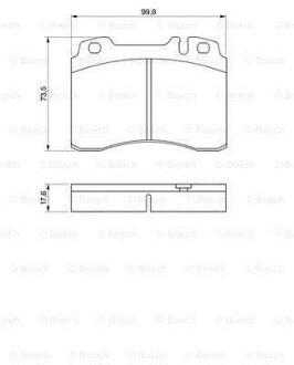 Комплект гальмівних колодок BOSCH 0 986 460 966
