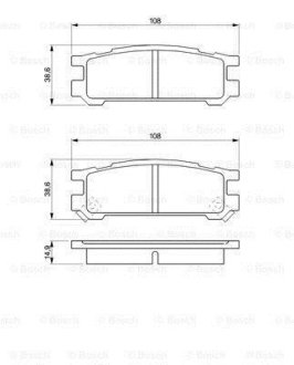 Колодки гальмівні дискові SUBARU SVX 3.3i/Impreza/Legacy -98 BOSCH 0986461143 (фото 1)