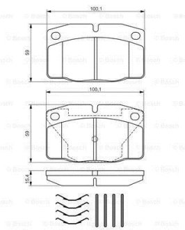 Колодки гальмівні дискові BOSCH 0 986 469 390