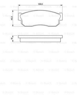 Колодки гальмівні дискові NISSAN/SUBARU Sunny/Justy/Libero >>00 BOSCH 0986469580