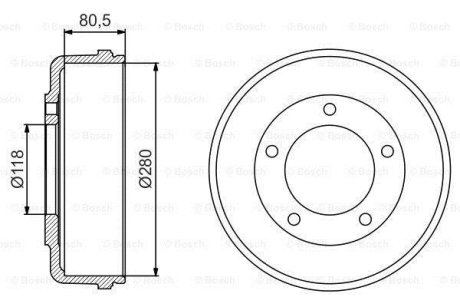 Барабан гальмівний BOSCH 0 986 477 203