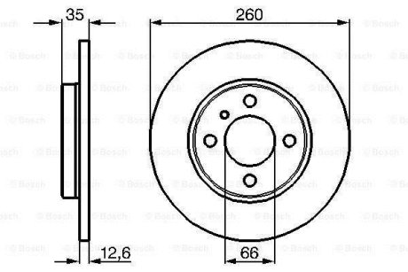 Диск гальмівний BMW E30 \'\'F BOSCH 0 986 478 029