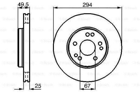 Диск гальмівний BOSCH 0 986 478 428