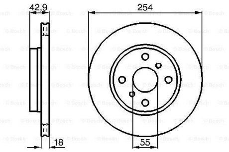 Диск гальмівний TOYOTA Paseo,Sera 1,5 88-99 BOSCH 0986478585