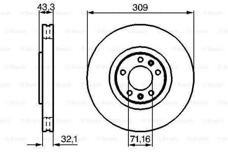 Диск гальмівний BOSCH 0 986 479 027