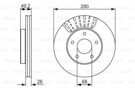 Диск тормозной BOSCH 0986479678