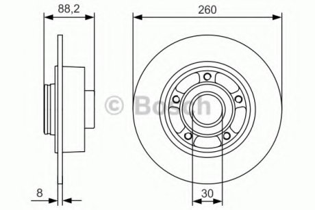 Гальмівний диск з підшипником BOSCH 0 986 479 C88