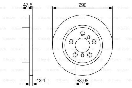 Гальмівний диск BOSCH 0986479D17