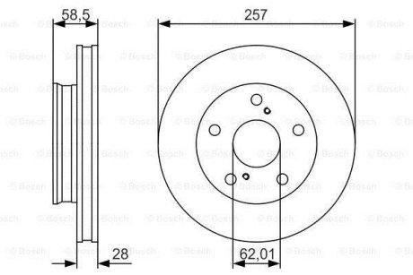 Диск гальмівний BOSCH 0 986 479 R53