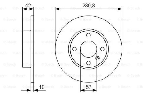 Диск гальмівний BOSCH 0 986 479 S52